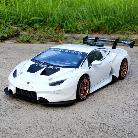 [TOY] 1:32 Lamborghini 2020 Huracan Super Trofeo EVO vit modellbil Die-Cast