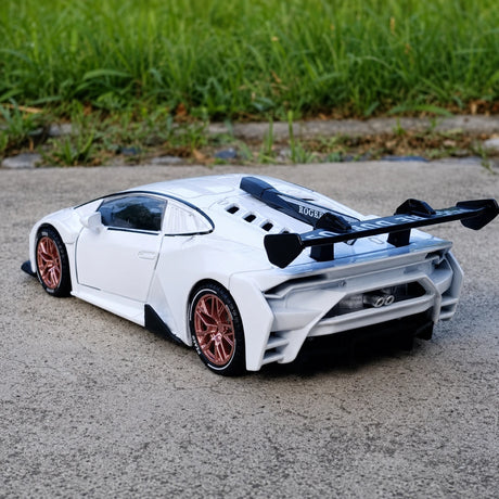 [TOY] 1:32 Lamborghini 2020 Huracan Super Trofeo EVO vit modellbil Die-Cast