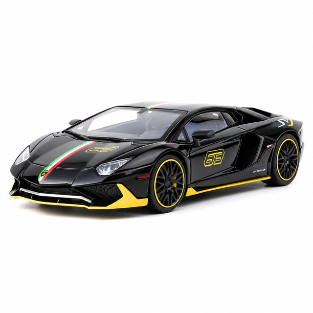 [TOY] 1:32 Lamborghini 2022 Aventador LP780-4 SVJ Black Model Car Die-Cast