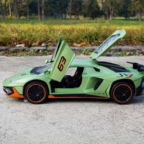 [TOY] 1:32 Lamborghini 2022 Aventador LP780-4 SVJ grön modellbil Die-Cast