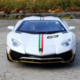 [TOY] 1:32 Lamborghini 2022 Aventador LP780-4 SVJ vit modellbil Die-Cast