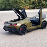 [TOY] 1:32 Lamborghini 2024 Revuelto grön modellbil Die-Cast