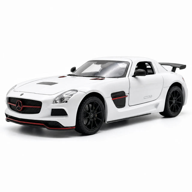 [TOY] 1:32 Mercedes-AMG 2010 SLS vit modellbil Die-Cast