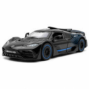 Mercedes-AMG 2022 One svart 1:32 – modellbil i gjuten metall för display