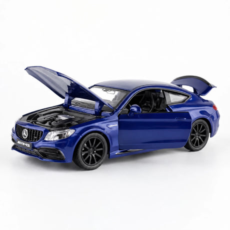 [TOY] 1:32 Mercedes-AMG 2023 C63S Coupe Blue Model Car Die-Cast