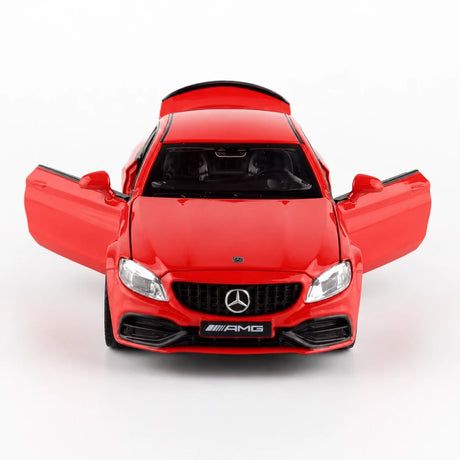 [TOY] 1:32 Mercedes-AMG 2023 C63S Coupe röd modellbil Die-Cast