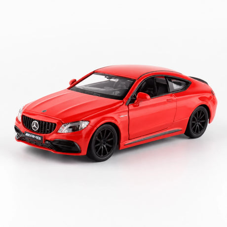 [TOY] 1:32 Mercedes-AMG 2023 C63S Coupe röd modellbil Die-Cast