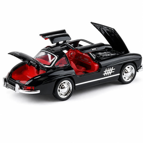 [TOY] 1:32 Mercedes-Benz 1954 300SL svart modellbil Die-Cast
