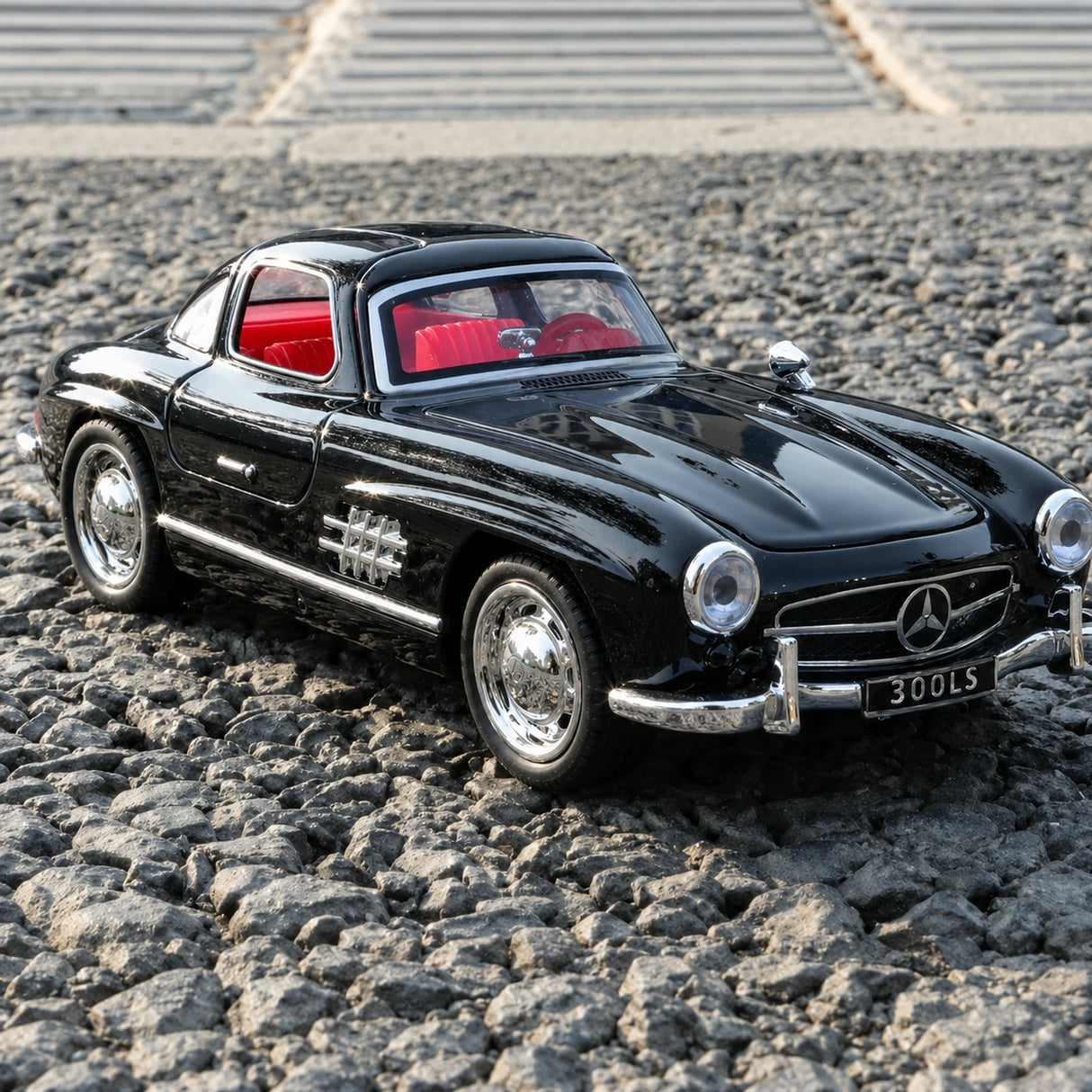 [TOY] 1:32 Mercedes-Benz 1954 300SL svart modellbil Die-Cast