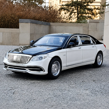 [TOY] 1:32 Mercedes-Maybach 2020 S650 svart-vit modellbil Die-Cast