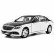 [TOY] 1:32 Mercedes-Maybach 2020 S650 svart-vit modellbil Die-Cast