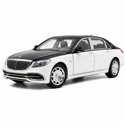 Mercedes-Maybach 2020 S650 Black-White 1:32 – modellbil i gjuten metall för display