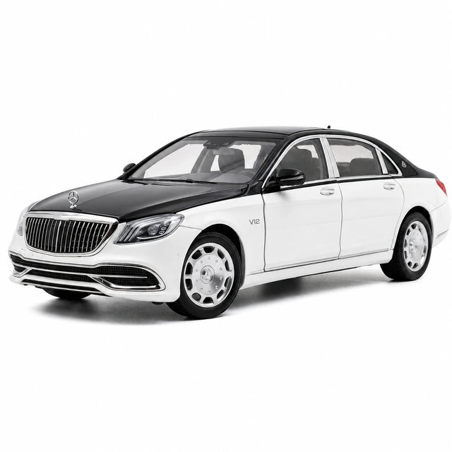 [TOY] 1:32 Mercedes-Maybach 2020 S650 svart-vit modellbil Die-Cast