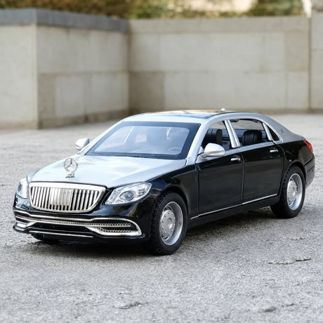 [TOY] 1:32 Mercedes-Maybach 2020 S650 silver-svart modellbil Die-Cast