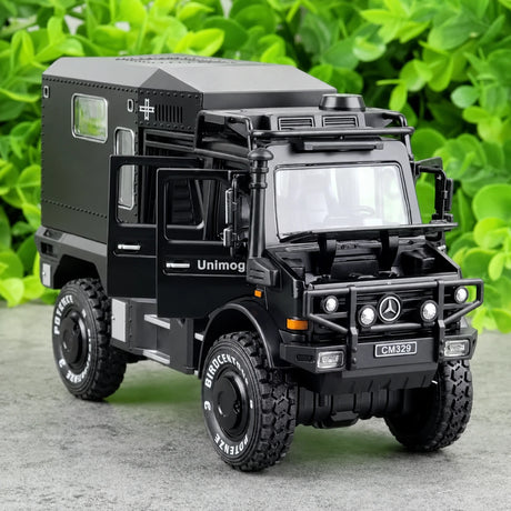 Mercedes-Unimog 2013 Nomadism U4000 RV Black 1:32 – Diecast Display Model Die-Cast