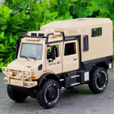 [TOY] 1:32 Mercedes-Unimog 2013 Nomadism U4000 RV gul modellbil Die-Cast