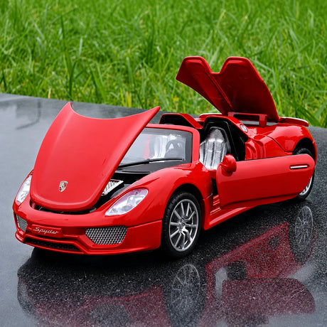 [TOY] 1:32 Porsche 2010 918 Spyder röd modellbil Die-Cast