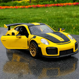 [TOY] 1:32 Porsche 2018 911 GT2 RS gul modellbil Die-Cast