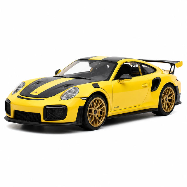 [TOY] 1:32 Porsche 2018 911 GT2 RS gul modellbil Die-Cast