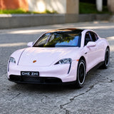 [TOY] 1:32 Porsche 2019 Taycan rose voiture miniature Die-Cast