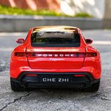 [TOY] 1:32 Porsche 2019 Taycan röd modellbil Die-Cast