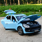 [TOY] 1:32 Porsche 2023 Macan T blå modellbil Die-Cast