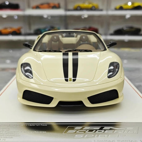 [Dino Model] 1:18 Ferrari 2008 430 Scuderia Spider 16M vit modellbil harts