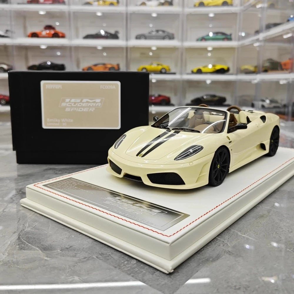 [Dino Model] 1:18 Ferrari 2008 430 Scuderia Spider 16M White Model Car Resin