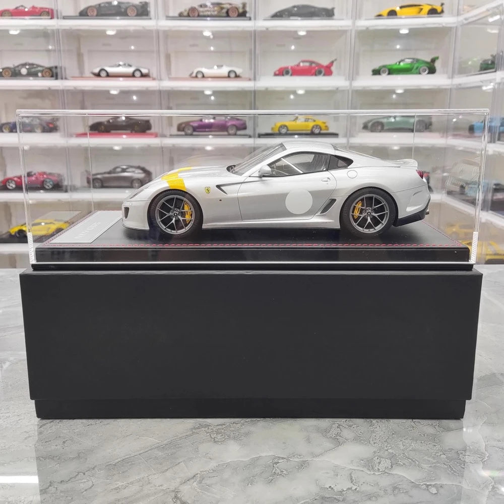 [Dino modello] 1:18 Ferrari 2010 599 GTO Sliver modellino di auto resina