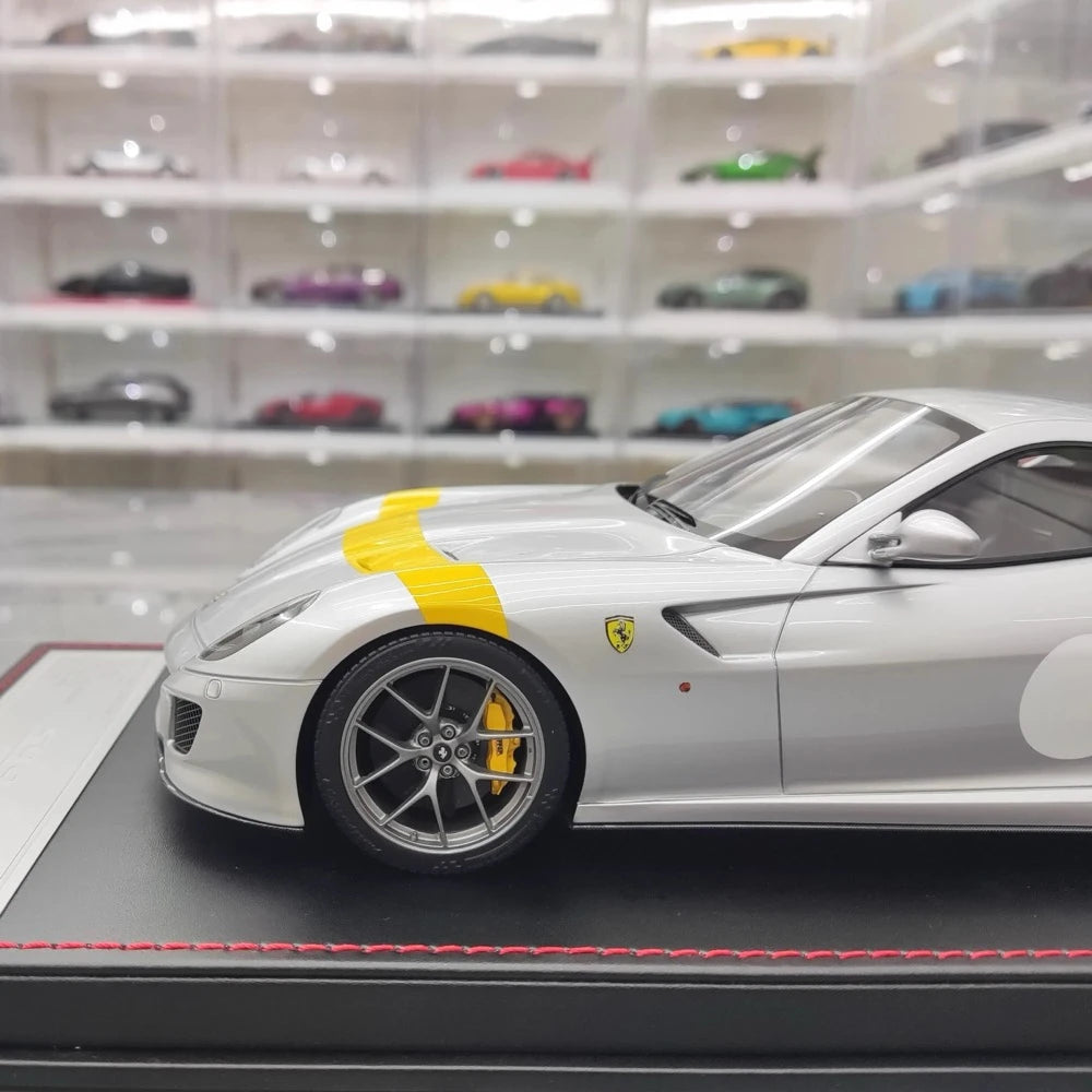 [Dino modello] 1:18 Ferrari 2010 599 GTO Sliver modellino di auto resina