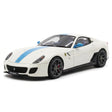 [Dino Model] 1:18 Ferrari 2010 599 GTO White & Blue Model Car Resin