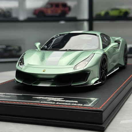 Dino Model Ferrari 2018 488 Pista Francesca Green 1:18 – Verzamelbare resin modelresin resin