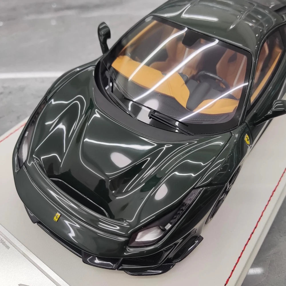 [Dino modello] 1:18 Ferrari 2018 488 Pista verde modellino di auto resina