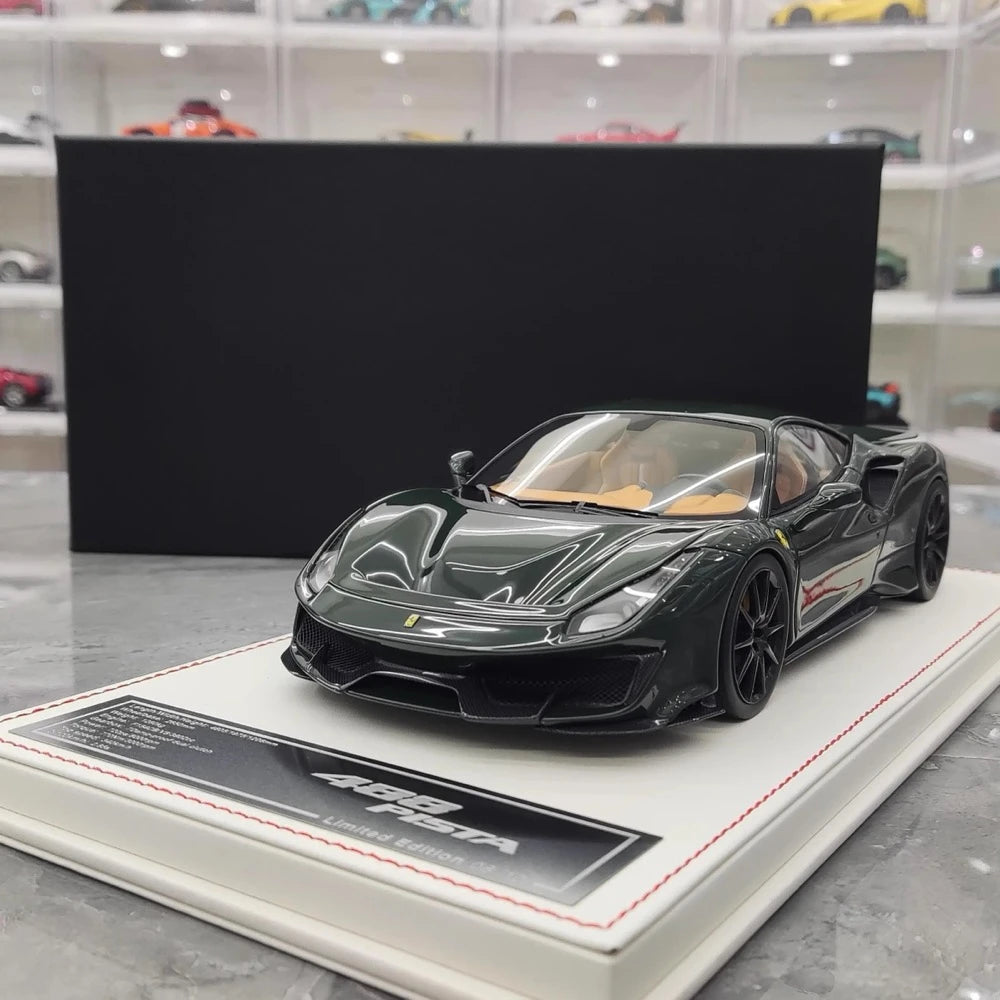 [Dino modello] 1:18 Ferrari 2018 488 Pista verde modellino di auto resina