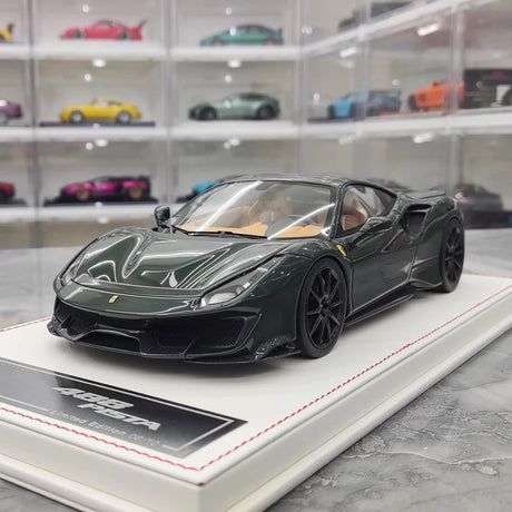 [Dino Model] 1:18 Ferrari 2018 488 Pista grön modellbil harts