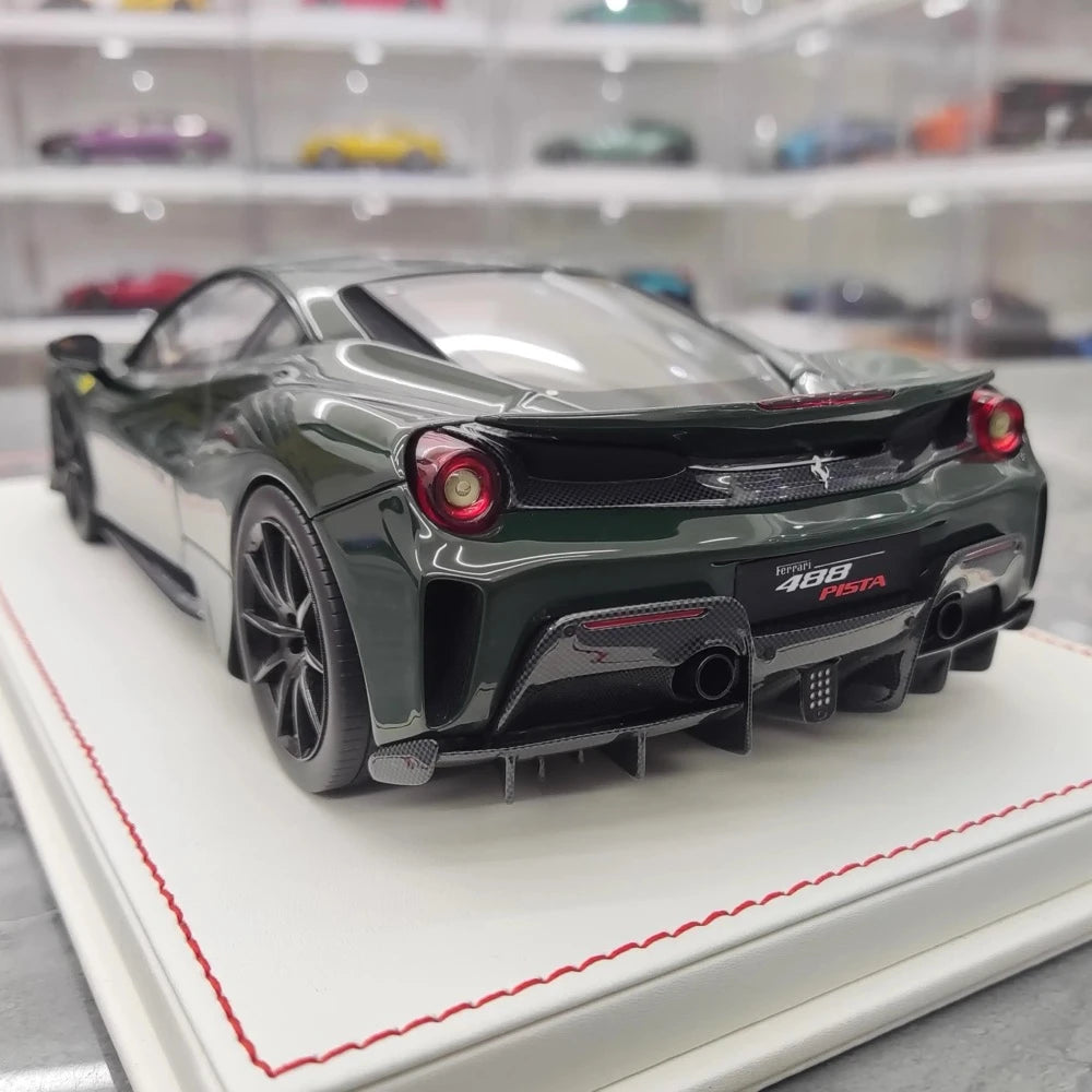 [Dino modello] 1:18 Ferrari 2018 488 Pista verde modellino di auto resina