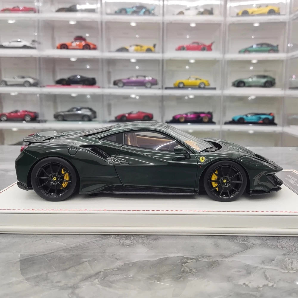 [Dino Model] 1:18 Ferrari 2018 488 Pista Green Model Car Resin