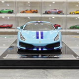 [Dino Model] 1:18 Ferrari 2018 488 Pista Spider Blue Model Car Resin