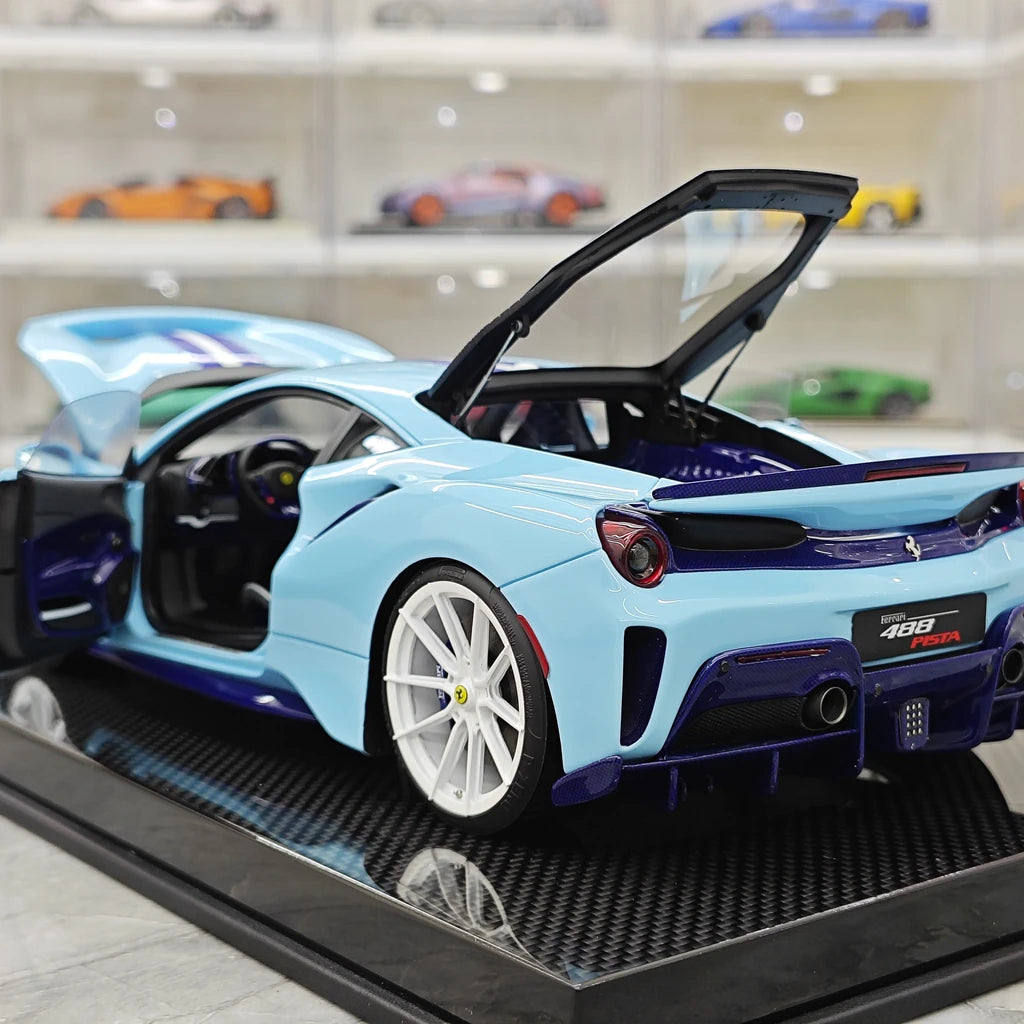 [Dino Model] 1:18 Ferrari 2018 488 Pista Spider Blue Model Car Resin