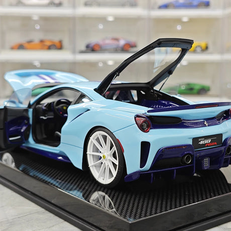 [Dino Model] 1:18 Ferrari 2018 488 Pista Spider Blue Model Car Resin