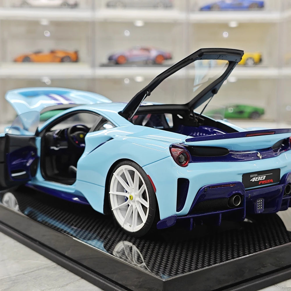 [Dino Model] 1:18 Ferrari 2018 488 Pista Spider Blue Model Car Resin