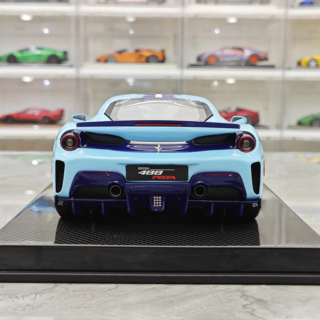 [Dino Model] 1:18 Ferrari 2018 488 Pista Spider Blue Model Car Resin