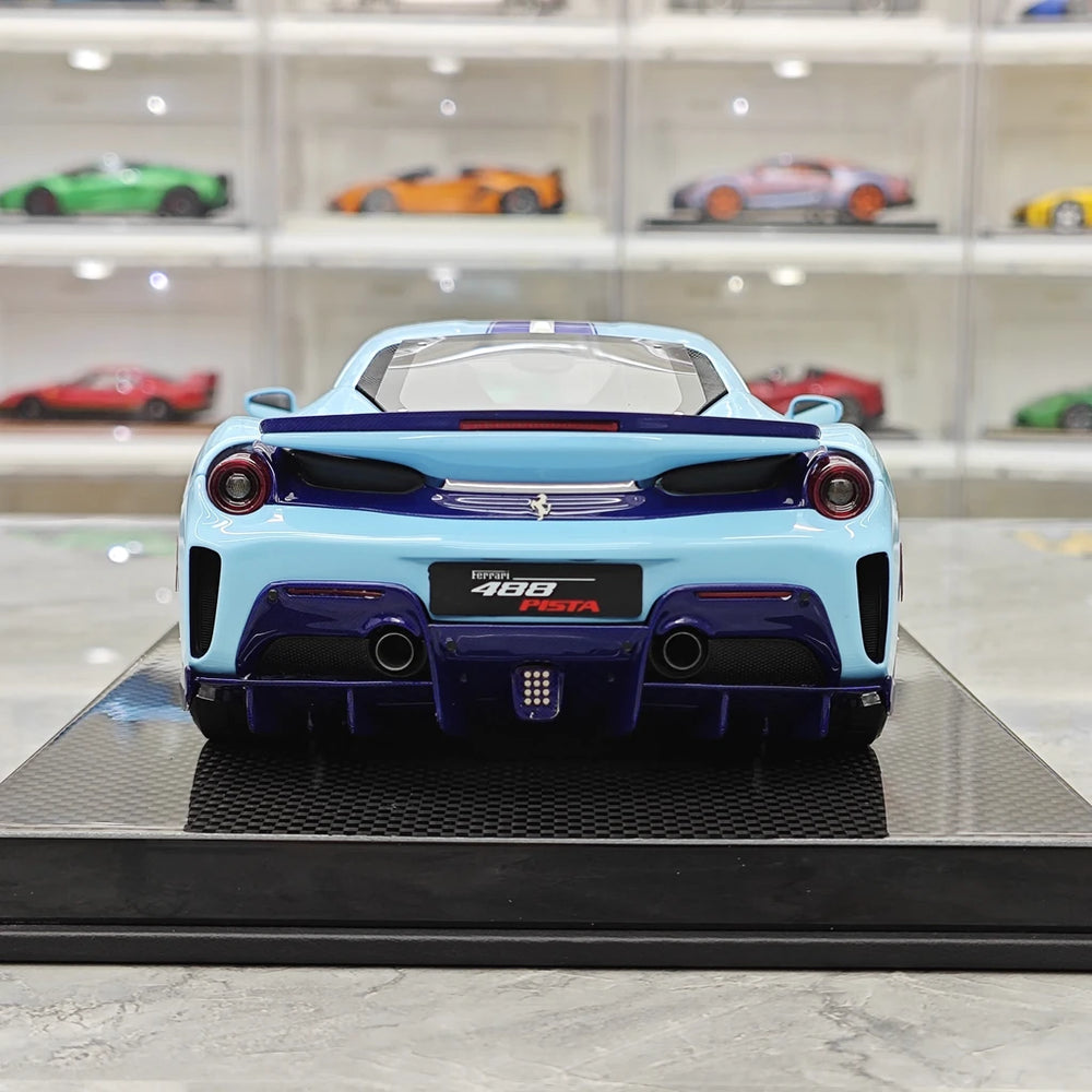 [Dino Model] 1:18 Ferrari 2018 488 Pista Spider Blue Model Car Resin