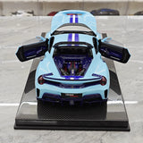 [Dino Model] 1:18 Ferrari 2018 488 Pista Spider Blue Model Car Resin