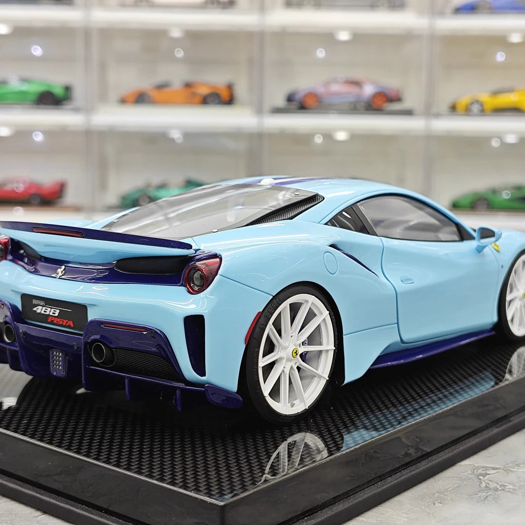 [Dino Model] 1:18 Ferrari 2018 488 Pista Spider Blue Model Car Resin