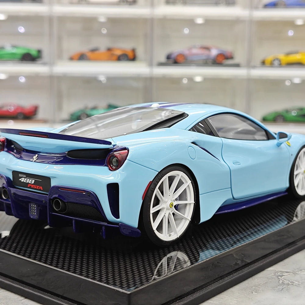 [Dino Model] 1:18 Ferrari 2018 488 Pista Spider Blue Model Car Resin