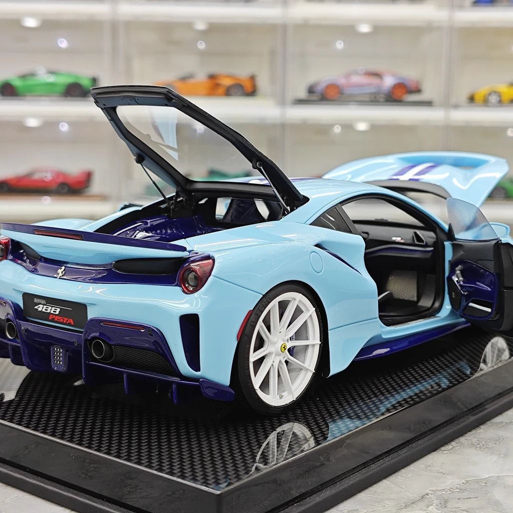 [Dino Model] 1:18 Ferrari 2018 488 Pista Spider Blue Model Car Resin