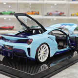 [Dino Model] 1:18 Ferrari 2018 488 Pista Spider Blue Model Car Resin