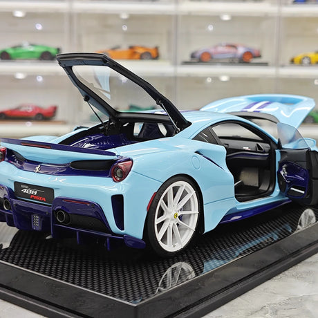 [Dino Model] 1:18 Ferrari 2018 488 Pista Spider Blue Model Car Resin