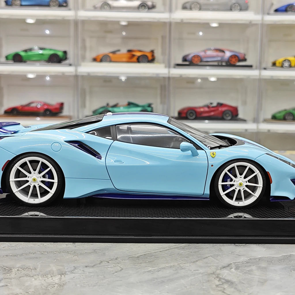 [Dino Model] 1:18 Ferrari 2018 488 Pista Spider Blue Model Car Resin